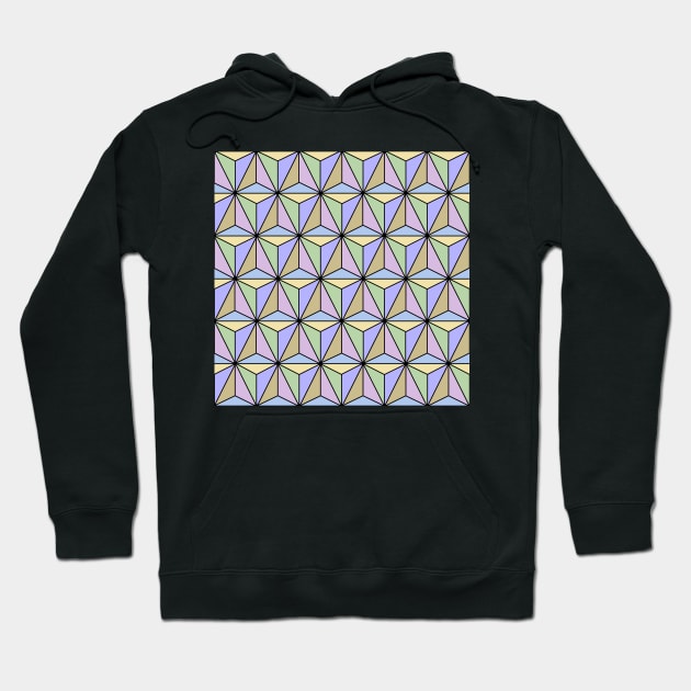 Geometric Triangles Pastel Colour Hoodie by Russell102